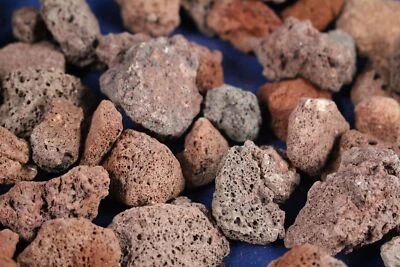 NATURAL "Priority Shipping" 4 lbs. Denitrifying Red Lava Rocks "DIY Aquarium, Grilling"