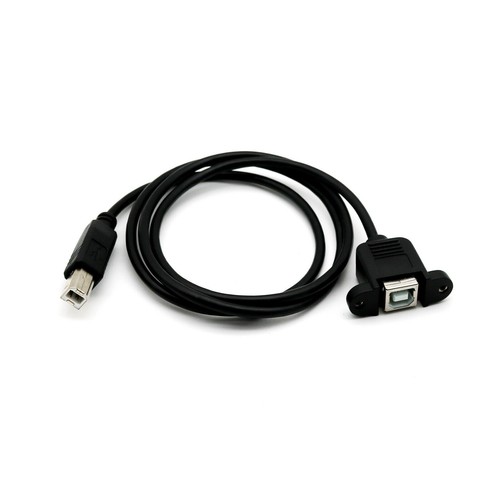 1x USB 2.0 B Male To B Female Socket Panel Mount Printer Extension Cable 1M/3FT - Picture 6 of 6