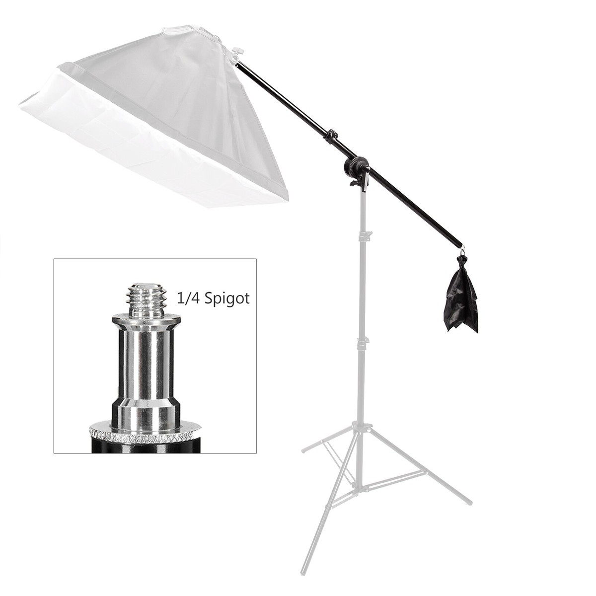 Studio Boom Arm 140cm Telescopic Extension Light Stand Grip