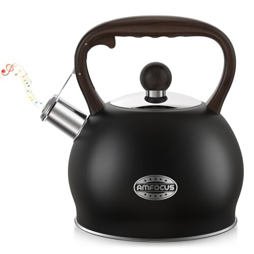 Tea Kettle Whistling Teapot for Stovetop : 2.64 Quart Food Grade Stainless Steel - Picture 1 of 7