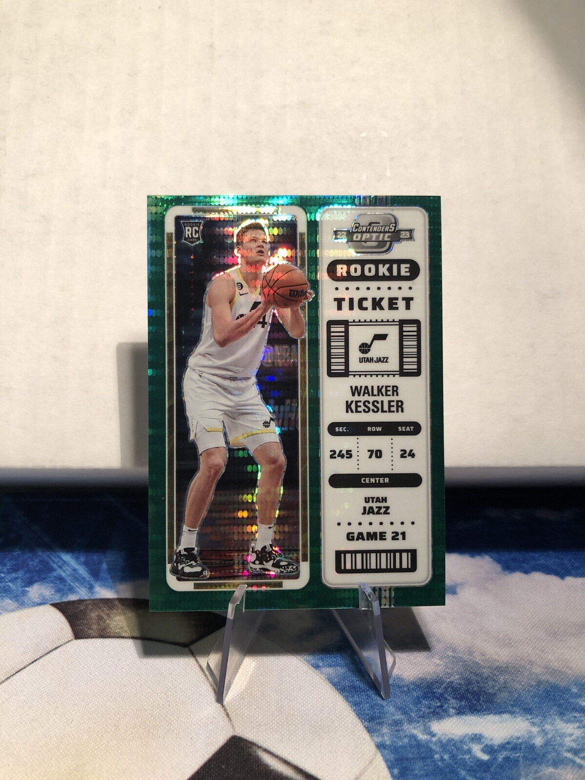 2022-23 Contenders Optic Walker Kessler Rookie Ticket Green Pulsar Prizm RC /25