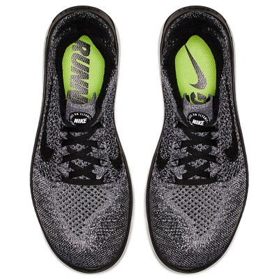 Nike Free RN Flyknit 2018 942839-101 White/Black/Volt Women's