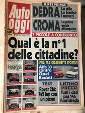 Rivista Auto Oggi 1989 Nr. 124 Dedra Croma Ax Y10 126 Panda