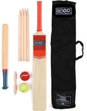 2-in-1 Size 3 Cricket & Rounders Complete Set With Mesh Carry Bag Outdoor Games