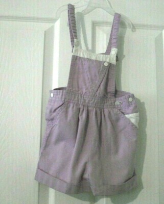 Vintage Izod Lacoste One Piece Lavender Purple Overalls Alligator Logo Size 5