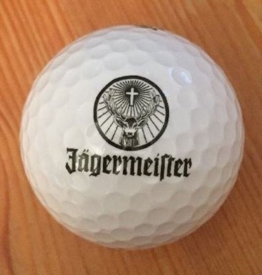 Jägermeister USA Golfball Golf Ball schwarzes Logo Noodle 1 Long & Soft Maxfli