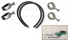 1967-81 Camaro Heater Hose + Clamps Kit RIBBED 3/4" 5/8" Chevelle Nova Firebird