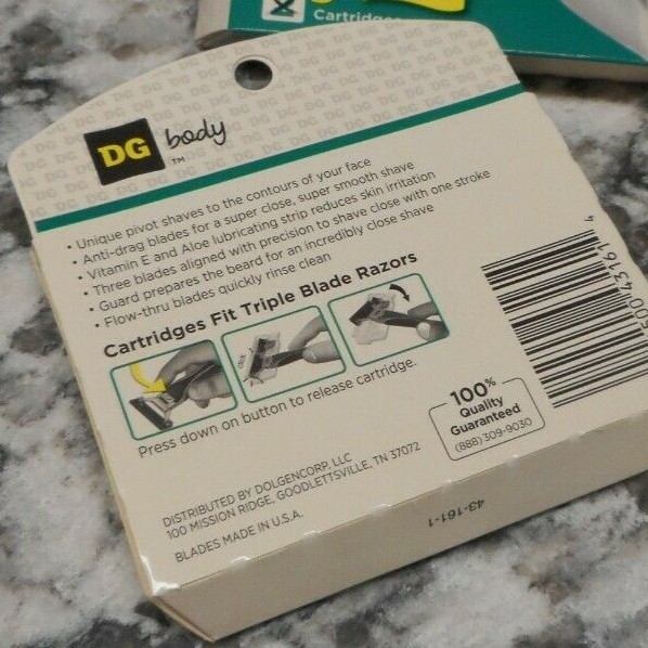 18 Triple Blade Razor Cartridges  Refill New DG Body