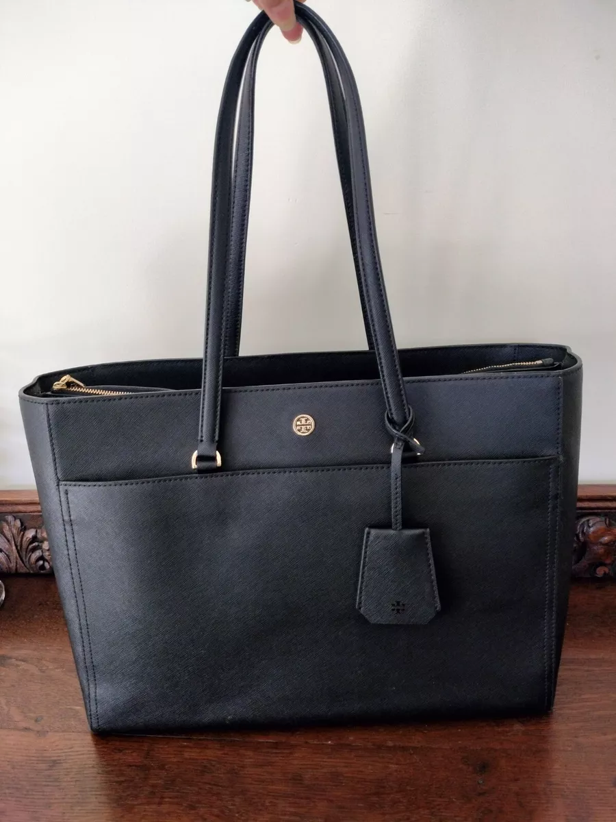 TORY BURCH ROBINSON TOTE BAG LARGE SAFFIANO LEATHER PURSE