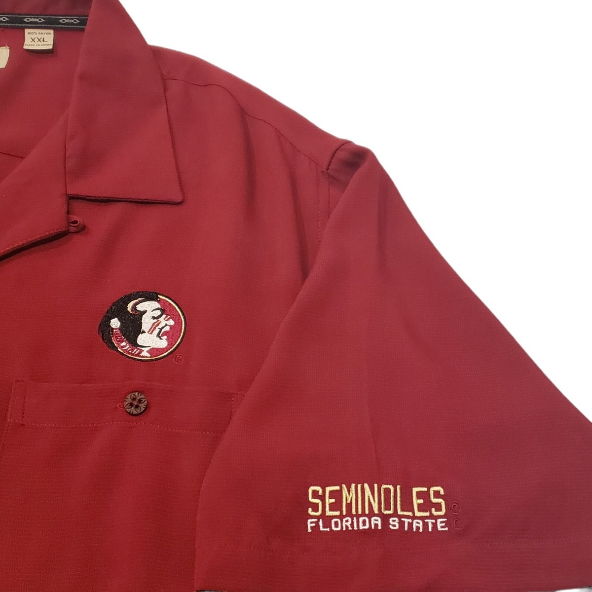 Florida State Seminoles Chiliwear Men's Hawaiian Short Sleeve Shirt Size  2XL XXL