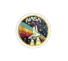 Nasa Sticker Decal Retro Rocket
