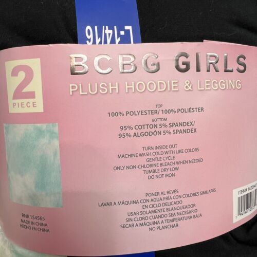 NWT BCBG Girls 2 Piece Outfit Plush Hoodie & Leggings Size 14/16 - Picture 4 of 4