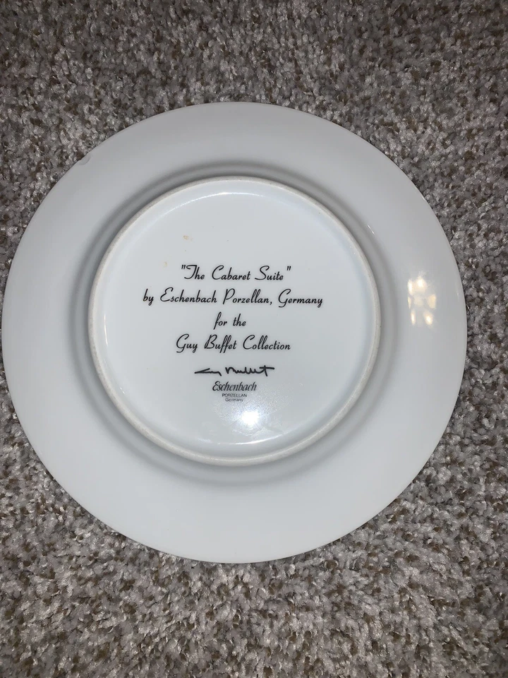 Guy Buffet Collection 8" Plato The Cabaret Suite Por Eschenbach Porzellan Alemania Foto 3 de 4