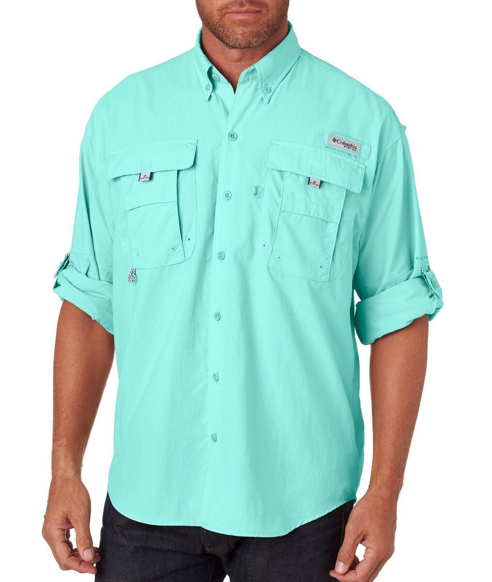 Columbia Men's New BAHAMA II Sizes S-2XL, 3XL, 7048, Long Sleeve Fishing  Shirt