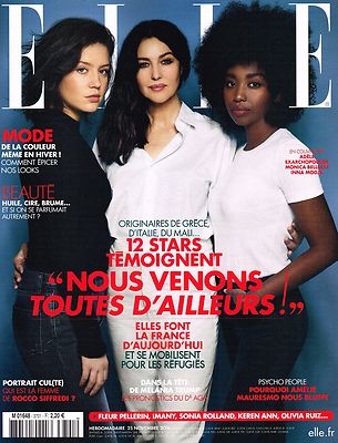 ELLE France 25 November 2016 MONICA BELLUCCI Melodie Vaxelaire DEVON WINDSOR New