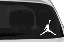 Jumpman Vinyl Decal Sticker, Air Jordan, Michael Jordan, MJ, 23, Size List #1
