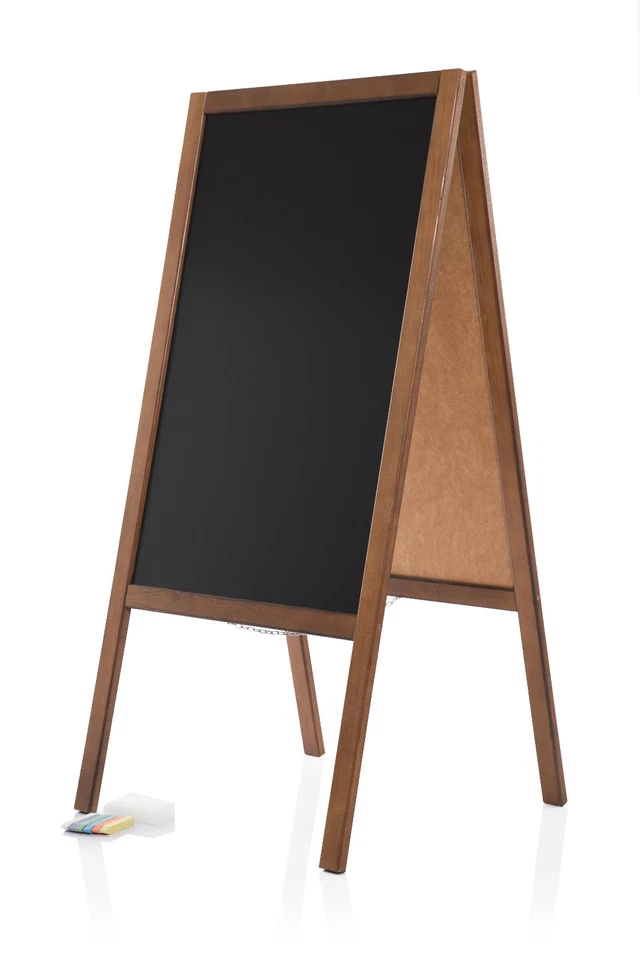 AZZAP Kundenstopper PM 120cm Holz Tafel Aufsteller Werbetafel Holztafel Werbung