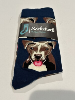 Dog Blue Color Crew Socks for Women Fun Socks Funky Socks Novelty Socks