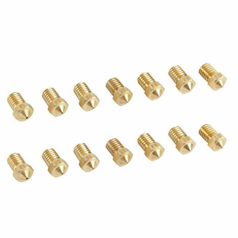 14x 3D Drucker Düsen 1,75mm Filament  0,2/0,3/0,4/0,5/ 0,6/0,8/1mm Nozzle Set DE