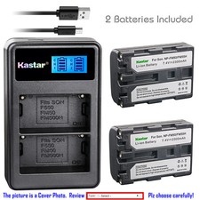 Kastar Battery LCD Dual Charger for Sony NP-FM50 NP-FM55H Sony CCD-TRV116