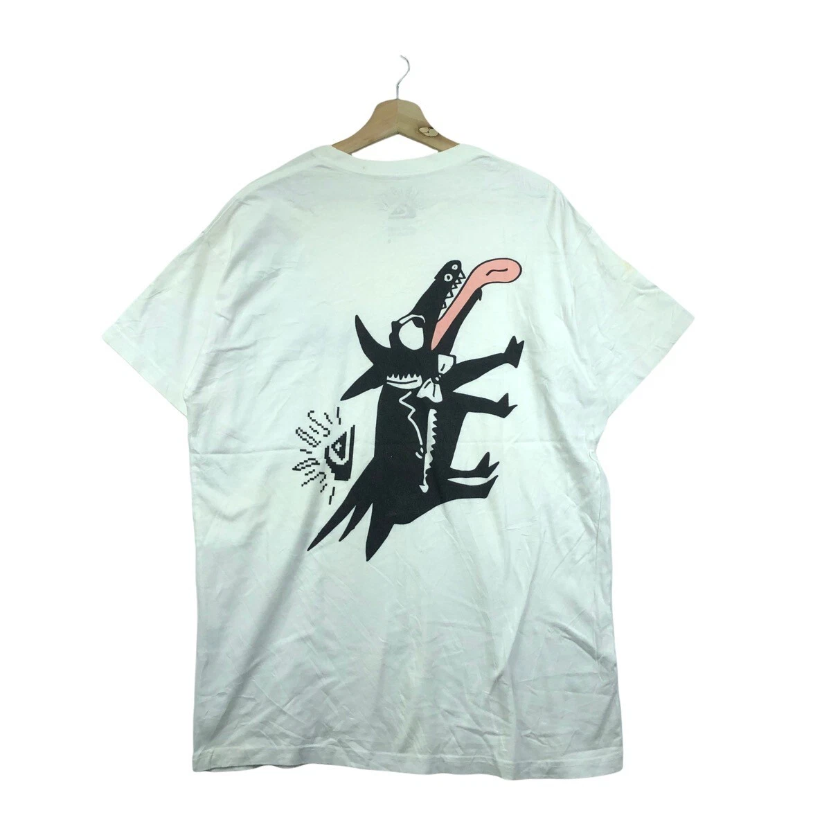 Vtg JULIEN DAVID x QUIKSILVER Surf Dog Painting Pop Art Tee Shirt