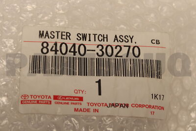 8404030270 Genuine Toyota MASTER SWITCH ASSY 84040-30270 | eBay