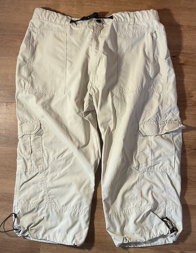 Alpine Design Damen-Wanderhose Nylon kurz Cargo Ripstop beige XL - Bild 2 von 9