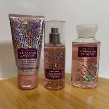 Bath & Body Works A Thousand Wishes Body Cream Fragrance Mist Shower Gel Set