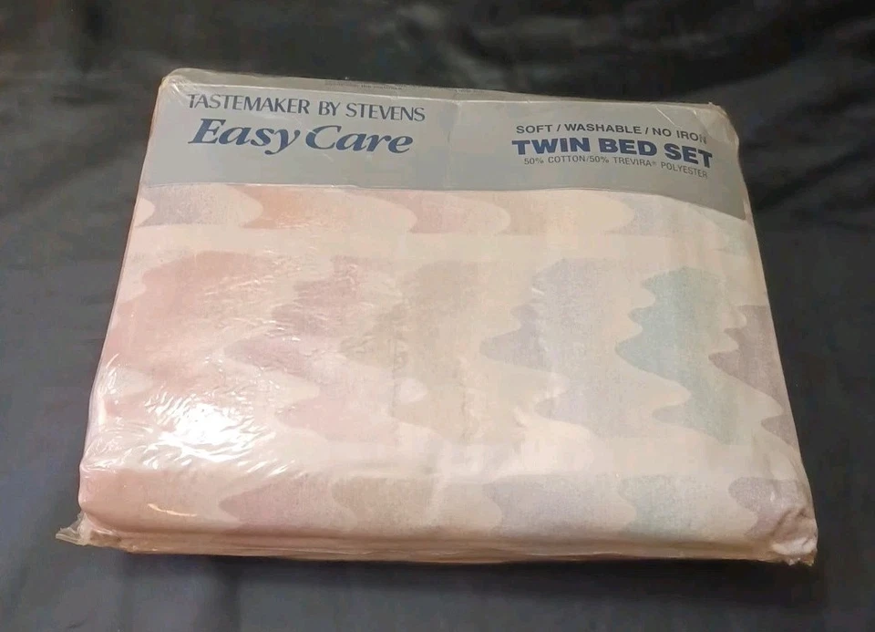 Vintage Twin Sheet set & Pillowcase 1980's Southwest Misty Tastemaker Stevens - Image 3 of 4
