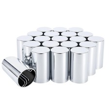 Lug Nut Cover ABS Chrome Plastic Cylinder Nut Cover, Push-On fit Hub Piloted ...