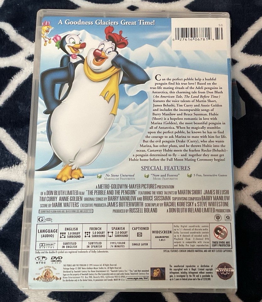 The Pebble and the Penguin DVD 2 disc set 1995 cartoon movie Family Fun ...
