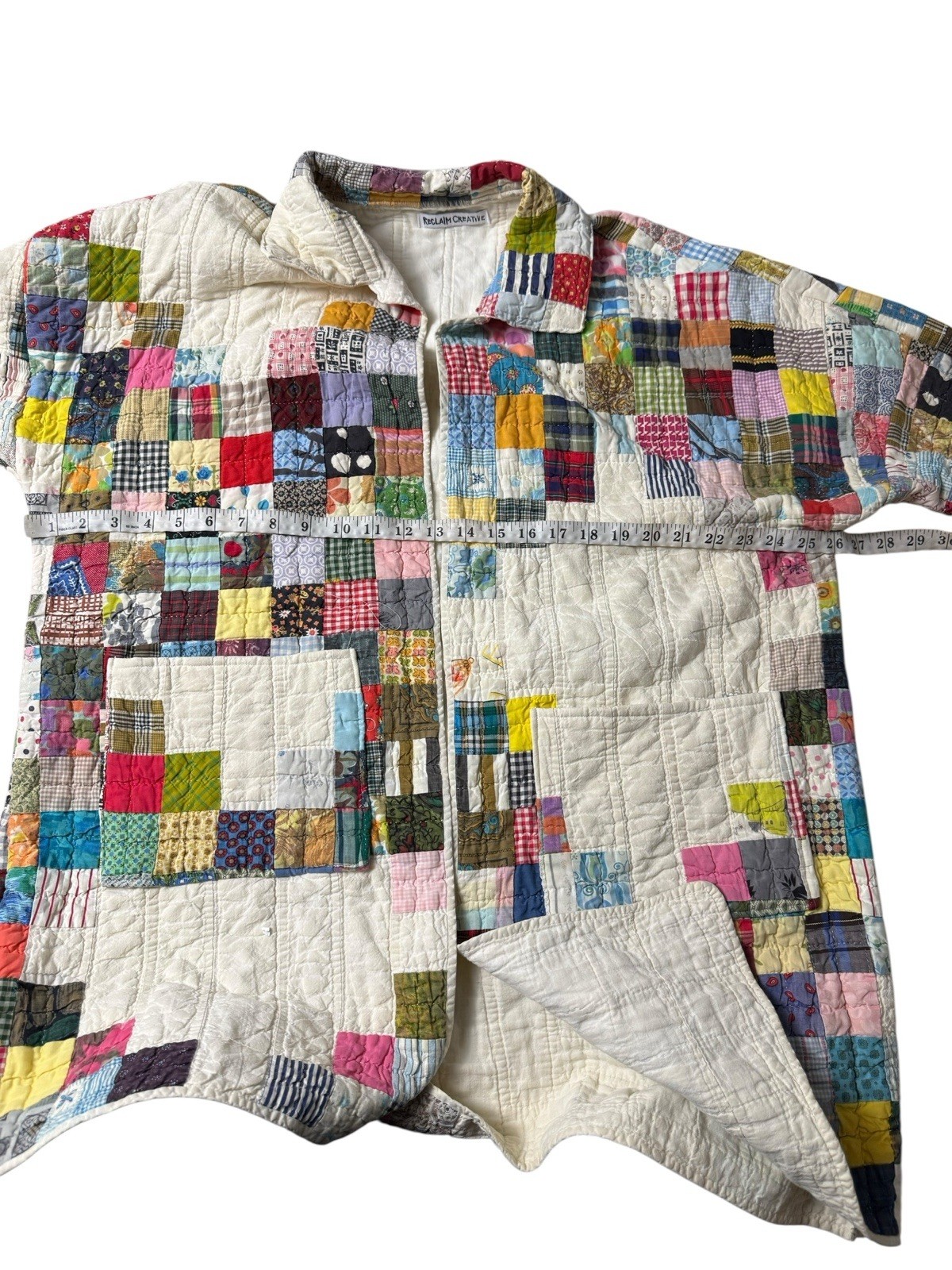 Reclaim Creative Patch Quilted Long Cardigan Size… - image 7