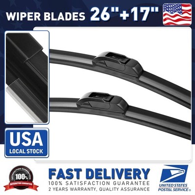 For 2002-2006 Nissan Altima Front Windshield Wiper Blades Set of 26'' & 17'' US