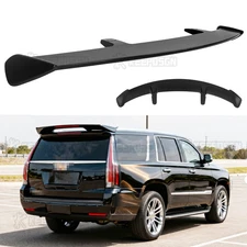 Matte Black Rear Trunk Spoiler Wing Rear Window Roof Lip For Cadillac ESCALADE