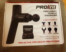 PRO FIT Percussion Muscle Massager w/6 Attachments NEW