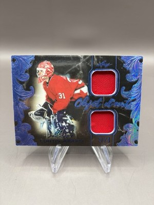 2021 Leaf Art of Hockey Objet d'Art Relics Navy 3/20 Curtis Joseph #ODA-06