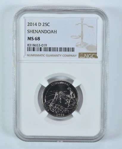 2014-D Washington Quarter Shenandoah America The Beautiful MS68 NGC