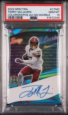 2023 PANINI SPECTRA COLORGRAPHS MARBLE AUTO TERRY MCLAURIN 1/4 PSA 10 RARE POP 1