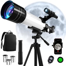 70mm Aperture 400mm Refractor Telescope for Adults  Kids - Astronomy