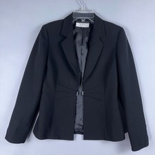 Tahari Suit Blazer Jacket Womens Size 6 Long Sleeves Black
