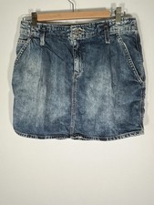 Vintage Y2K Denim Supply Ralph Lauren pleated denim mini skirt 30 festival