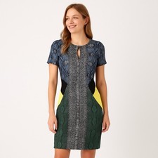 BCBGMaxAzria Sz XS Chloe Snakeskin Sheath Sexy Bodycon Edgy Club Night Out