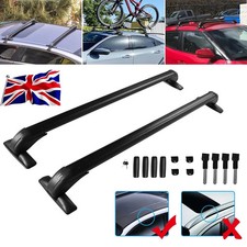 2Pcs Car Top Luggage Rack Car Roof Lockable Luggage Cross Bars Carrier 1m