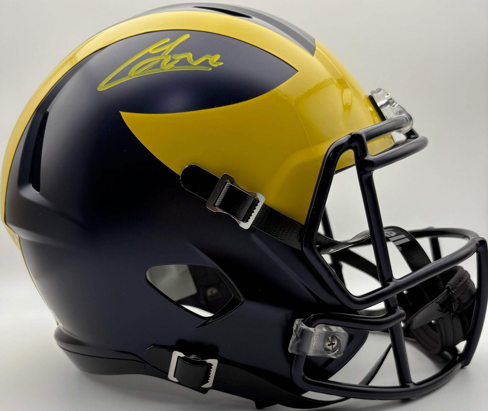 Colston Loveland Autographed Signed Michigan Wolverines Full-Size Replica Football Helm 