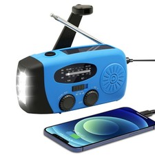 Hand Crank Weather Radio, NOAA Emergency Radio Portable AM/FM Solar Powered 7...