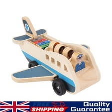 Wooden Plane Toys Person Suitcase Blocks With Corrosion Resistant Toy