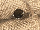 Vintage Sterling Silver Smokey Topaz  Ring .925 Size 7