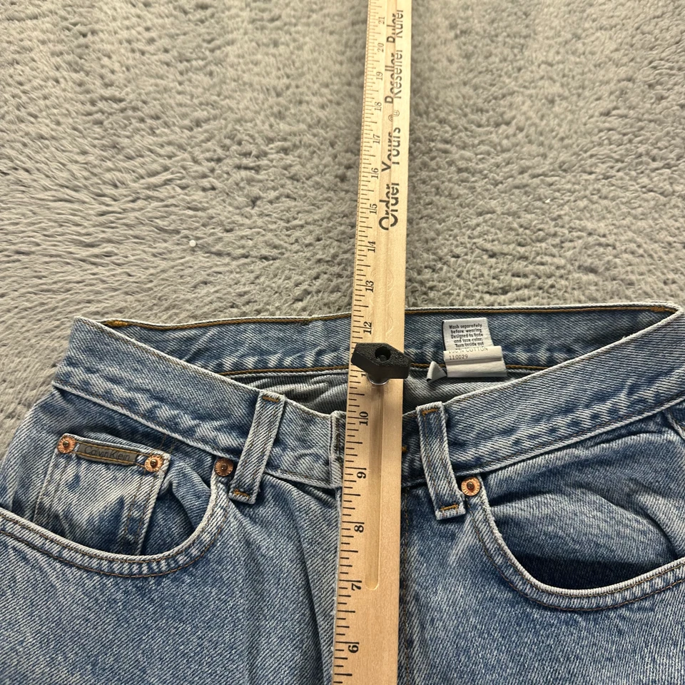 Vintage Calvin Klein Jeans Womens 4 Blue Cotton Denim Straight Faded Stonewash - Image 3 of 4