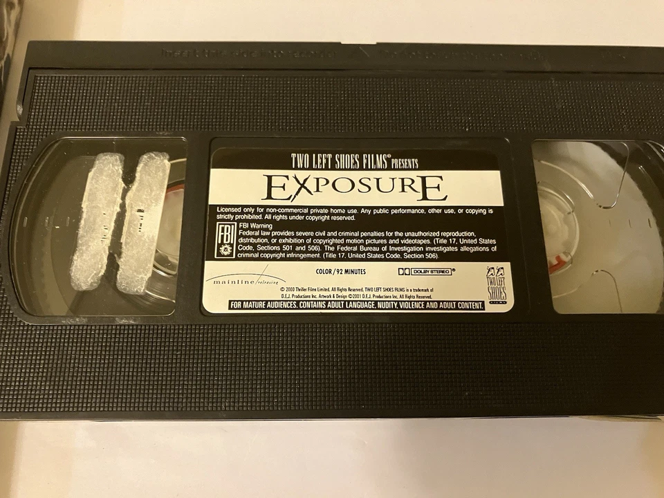 EXPOSURE VHS 2001 TWO LEFT SHOES FILMS RON SILVER ALEXANDRA PAUL MODELING MURDER - Imagem 2 de 4