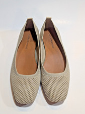 Lucky Brand Women's Taneric Ballet Flats Size 6M Beige Knit Glitter Slip Ons